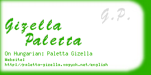 gizella paletta business card